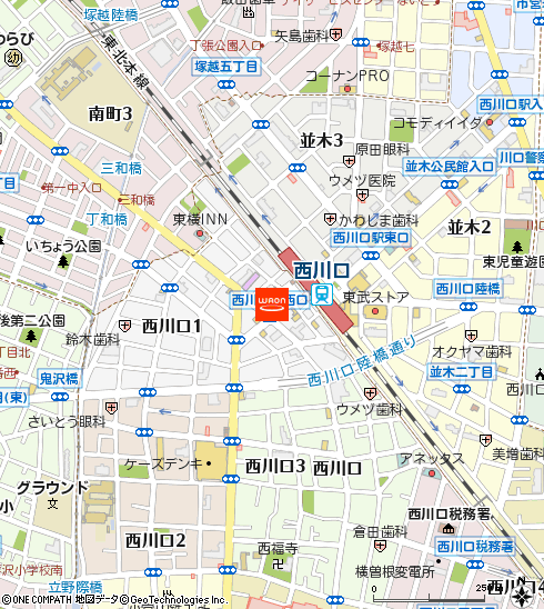 まいばすけっと西川口駅西口店付近の地図